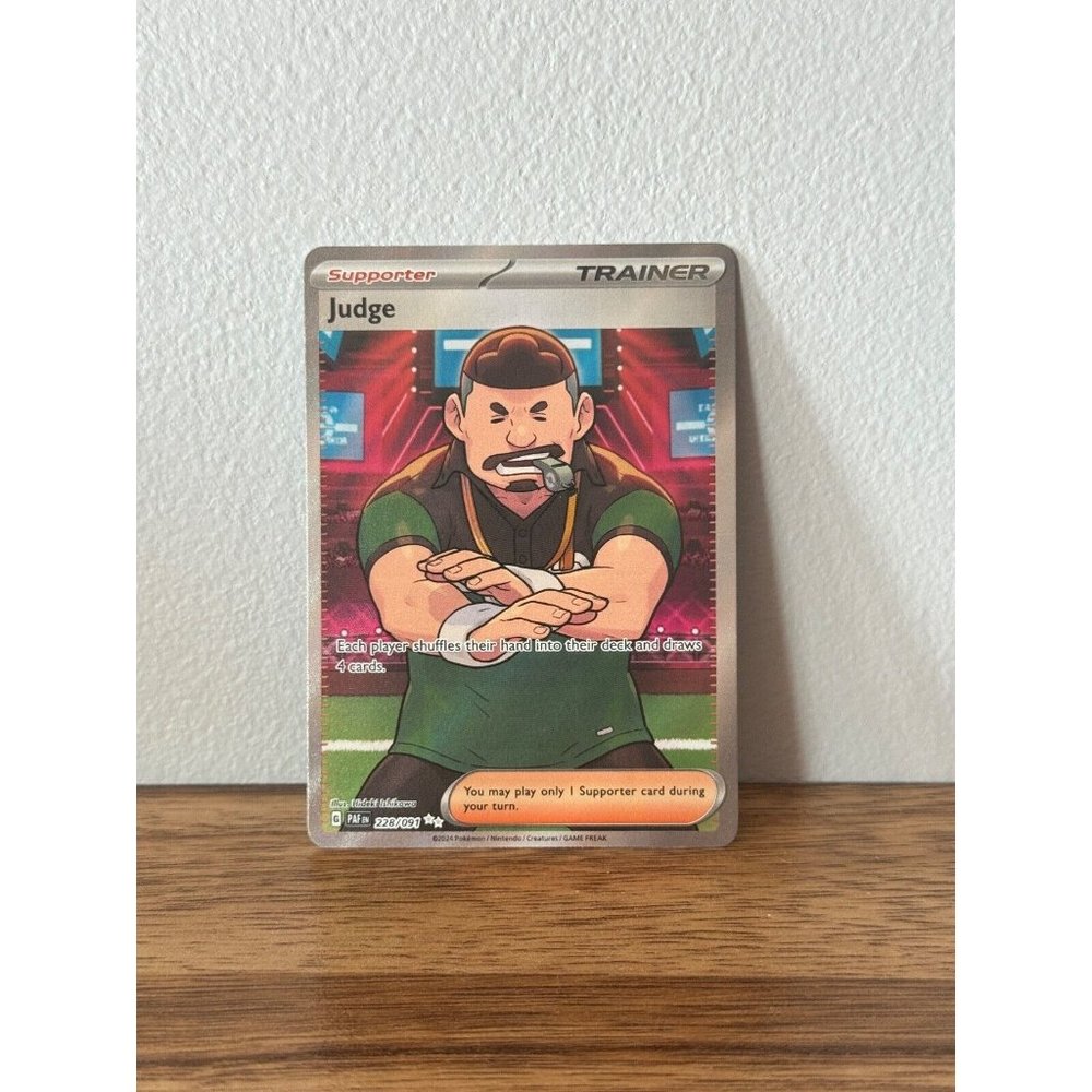 Pokemon Judge 228/091 - Paldea Fates -Full Art Rare In Hand English